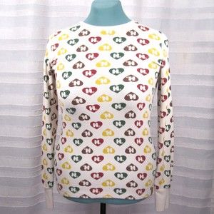 Harajuku Lovers Cream Rasta Heart Thermal - M - Gwen Stefani